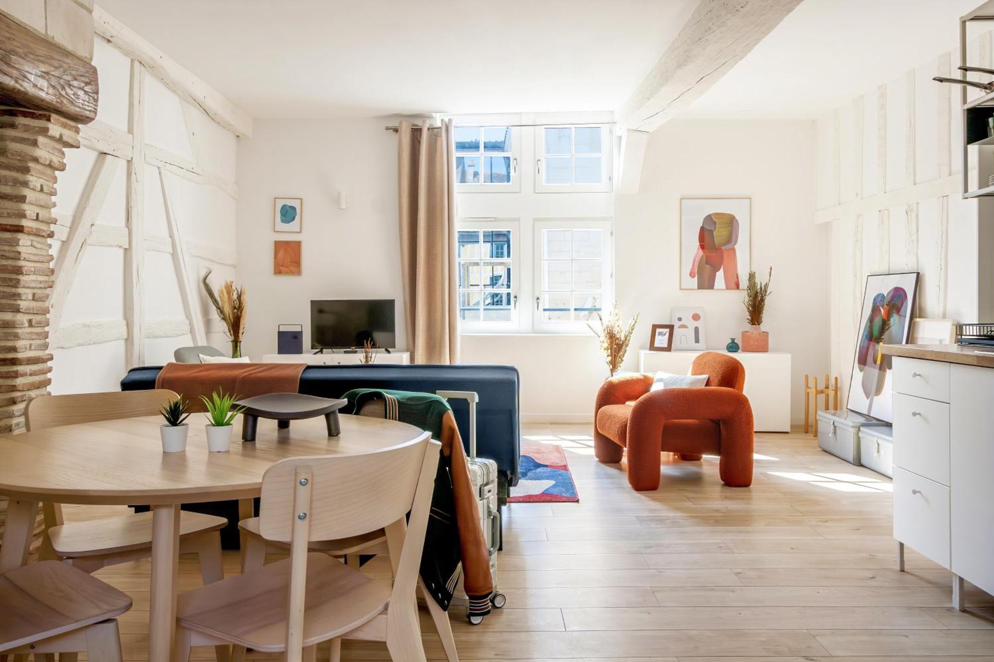 트루아 Le Loft Brunneval - Refuge Arty Du Xvie Siecle 아파트 외부 사진